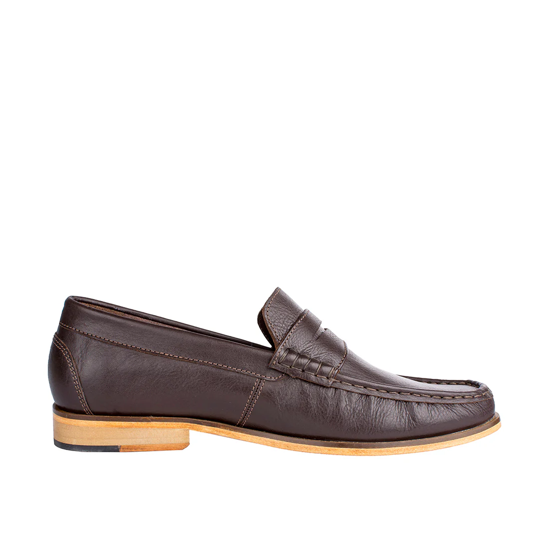 Andrew Men's Brown Leather Slip On - Image 4