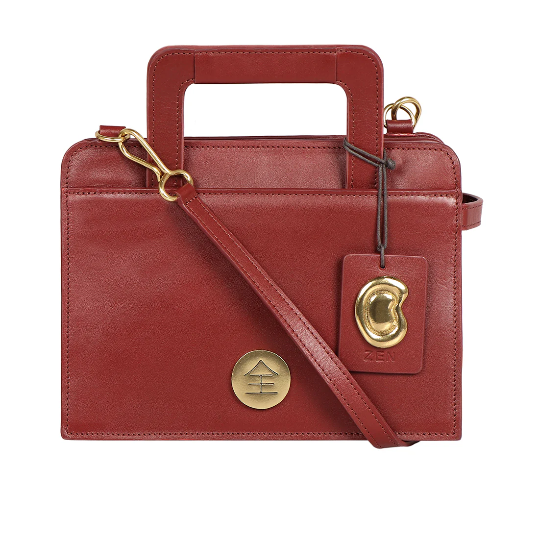 Aishi 01 Marsala Leather Satchel - Image 2