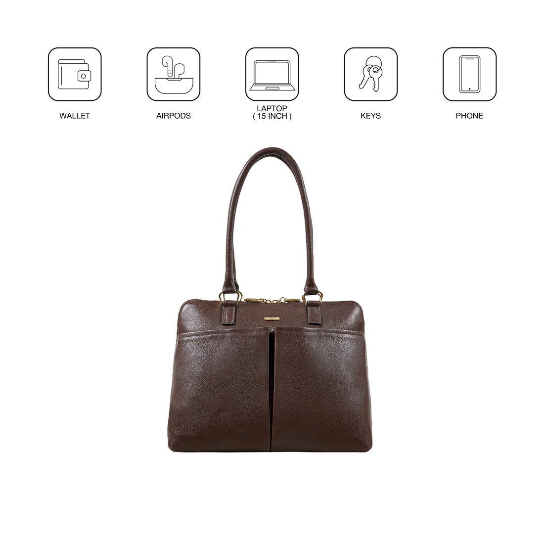 Opera 02 Brown Leather Shoulder Bag - Image 9