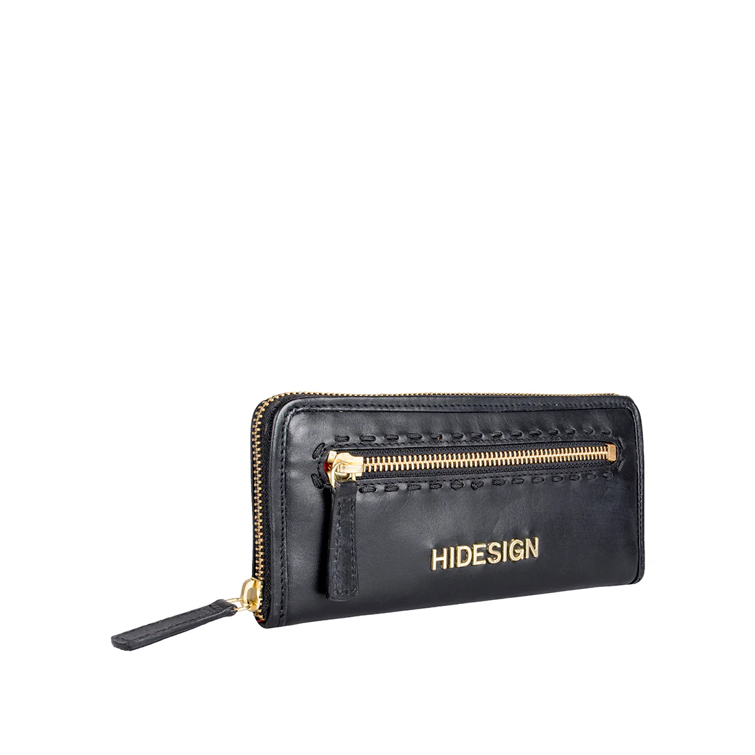 Ascot W1 Black Leather Zip Around Wallet - Image 4