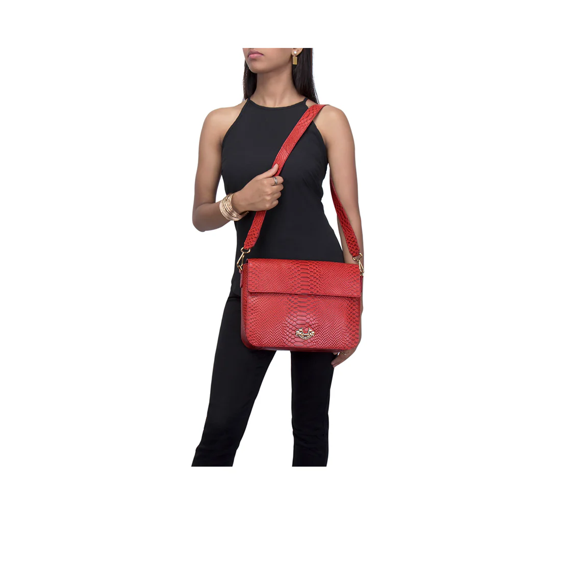 Boulevard 02 Sb Red Leather Shoulder Bag