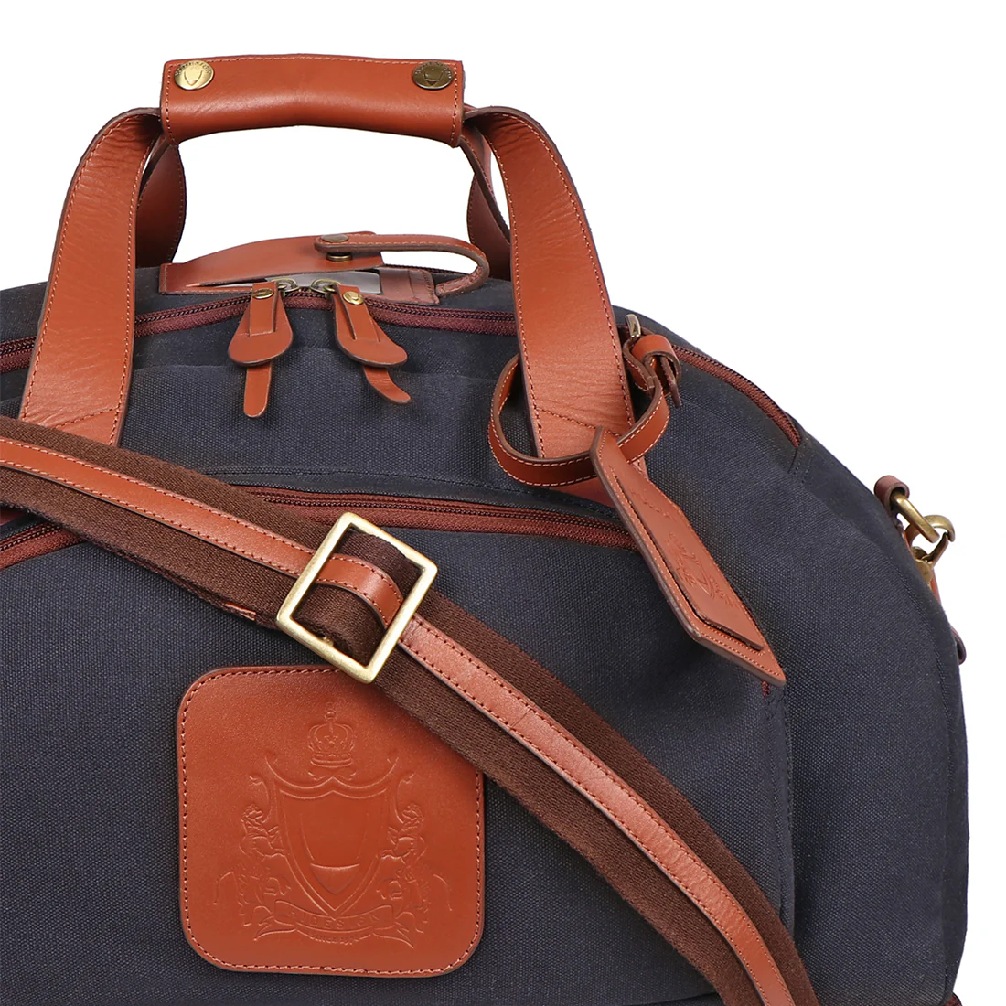 Cameron 2 Blue Canvas Duffle Bag - Image 8