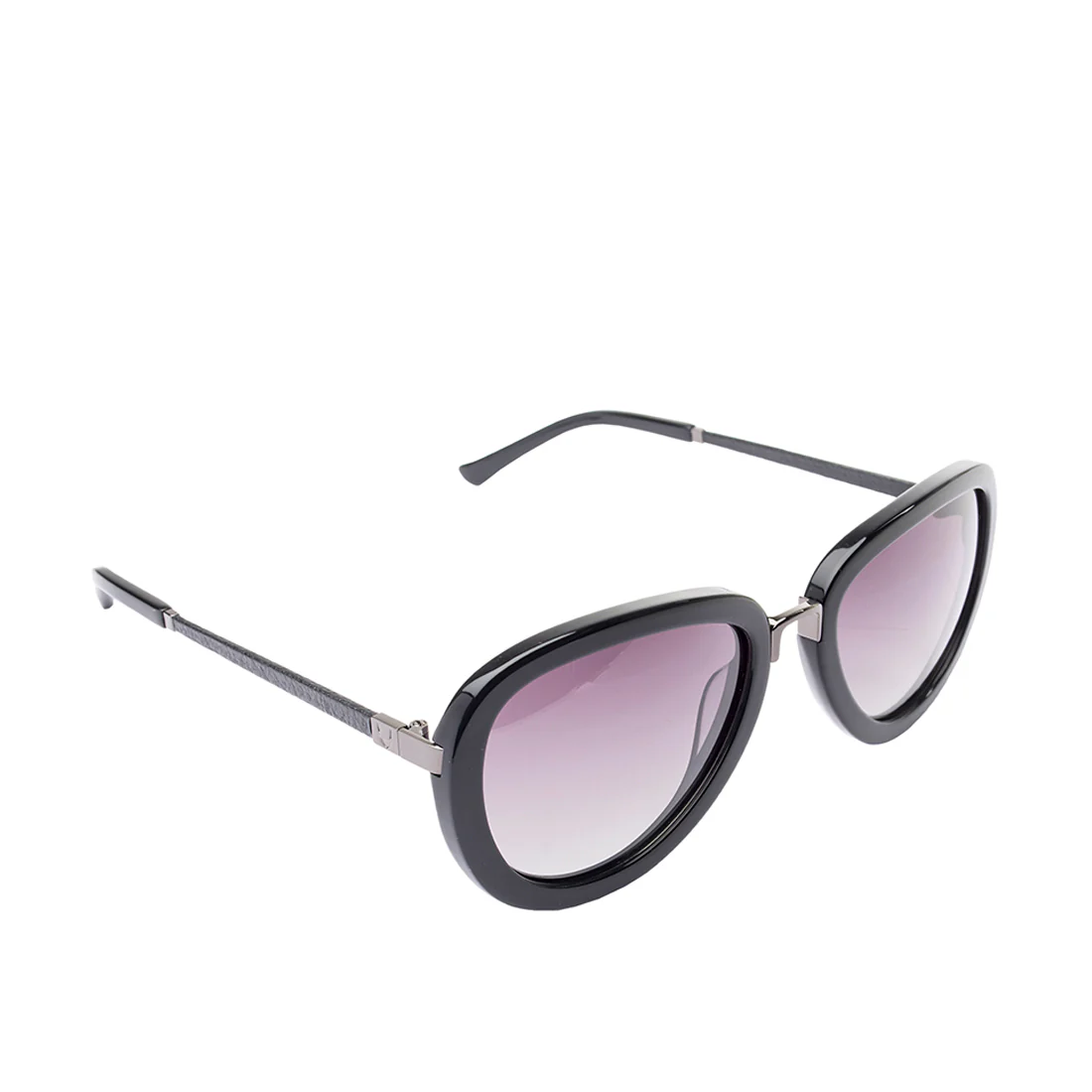 Frizbee Women's Black Round Sunglasses - Image 3