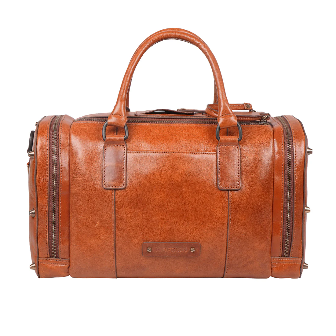 Lenin 03 Tan Leather Duffle Bag - Image 5
