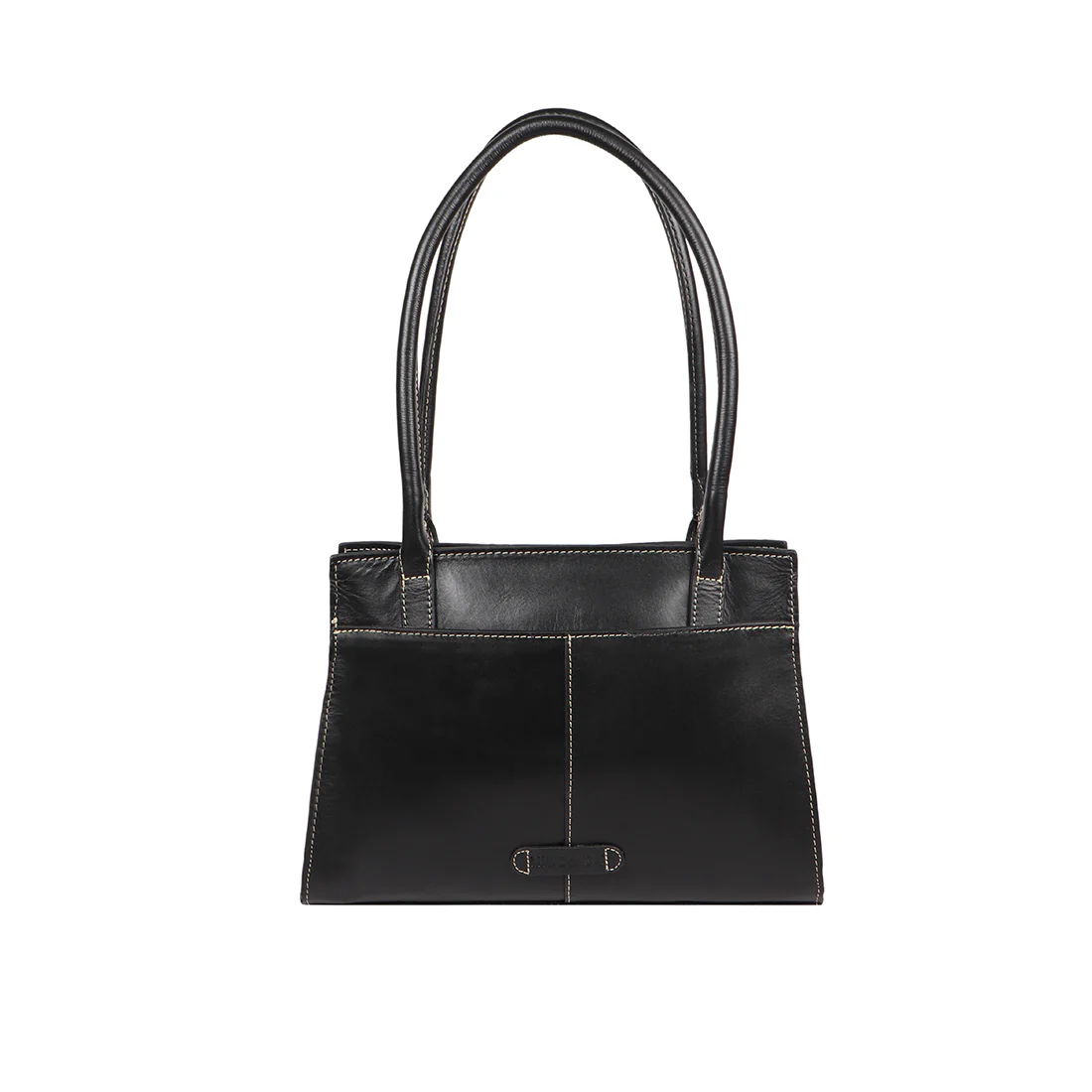 Malina 08 Black Leather Tote Bag - Image 5