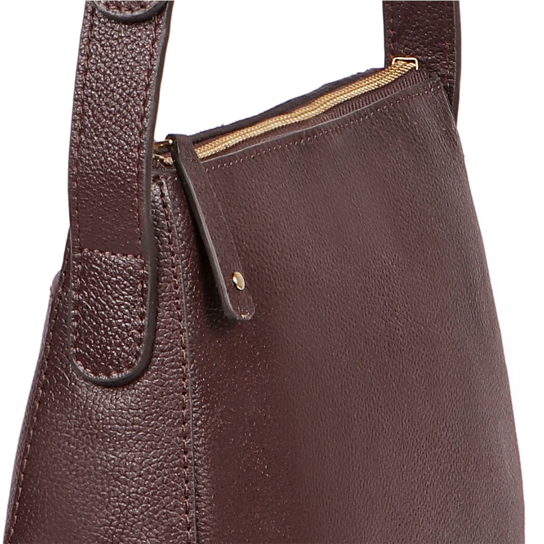 Melo 04 Brown Leather Shoulder Bag - Image 6